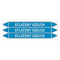 Značení potrubí, stlačený vzduch,3 ks, 355 × 37 mm